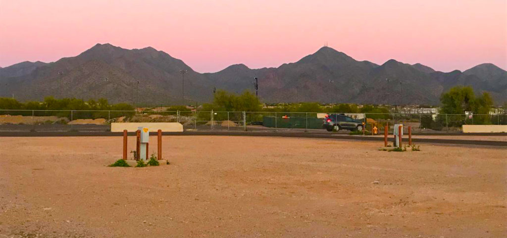 The mountain view from the Scottsdale Fairgrounds