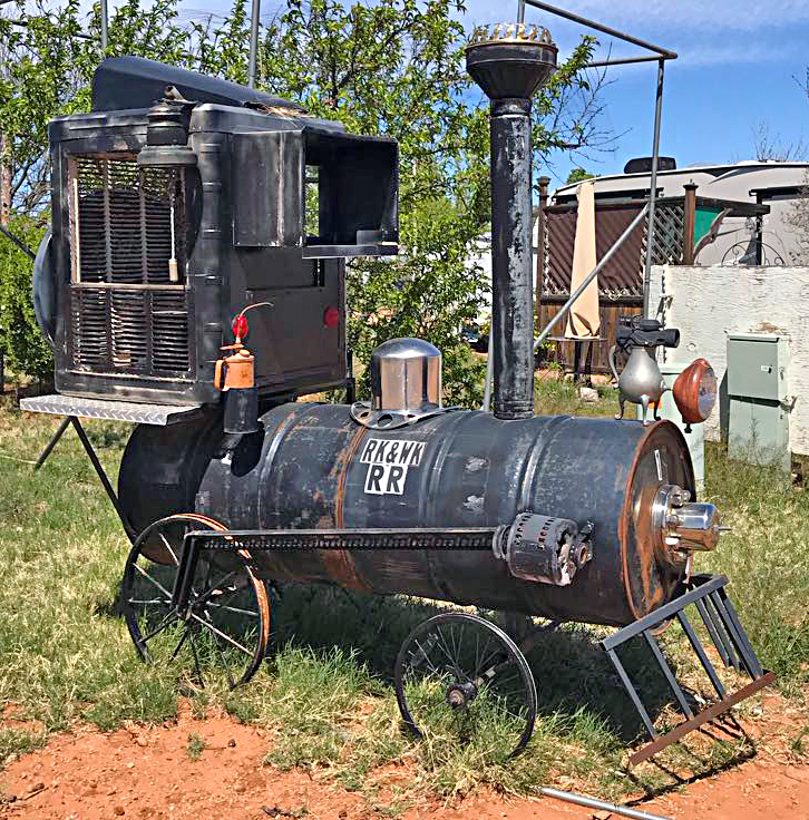 Milestones: Fanciful oil drum locomotive